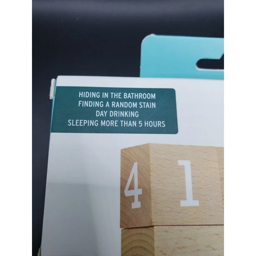 New In Box Who's Counting Wooden Countdown Blocks By FRED Parenting Edition Cute